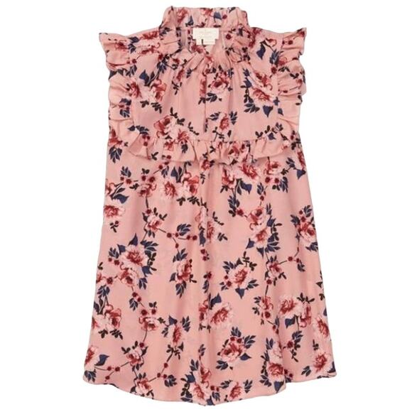 $248 KATE SPADE NWT Pink & Navy Blue Floral Ruffle Blouse Top – Small - Picture 2 of 13